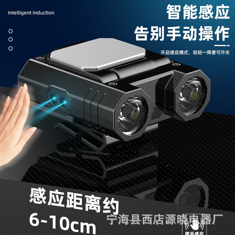 2023新款头灯强光充电头戴式照明灯应急手电筒远射户外夜钓鱼矿灯