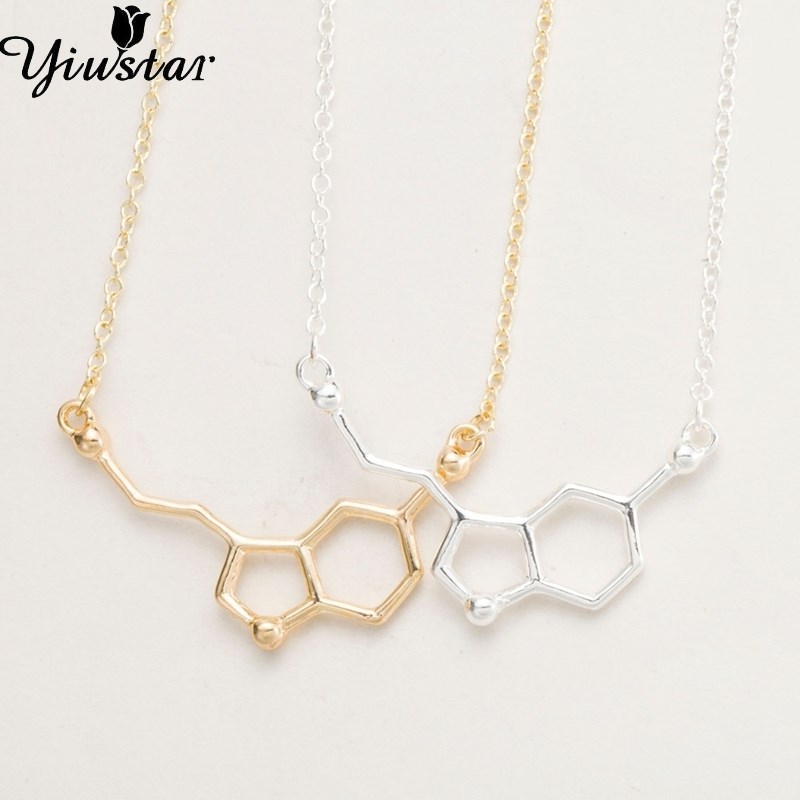 10pcs/lot Serotonin Molecule Pendants Necklace Chemistry Ch
