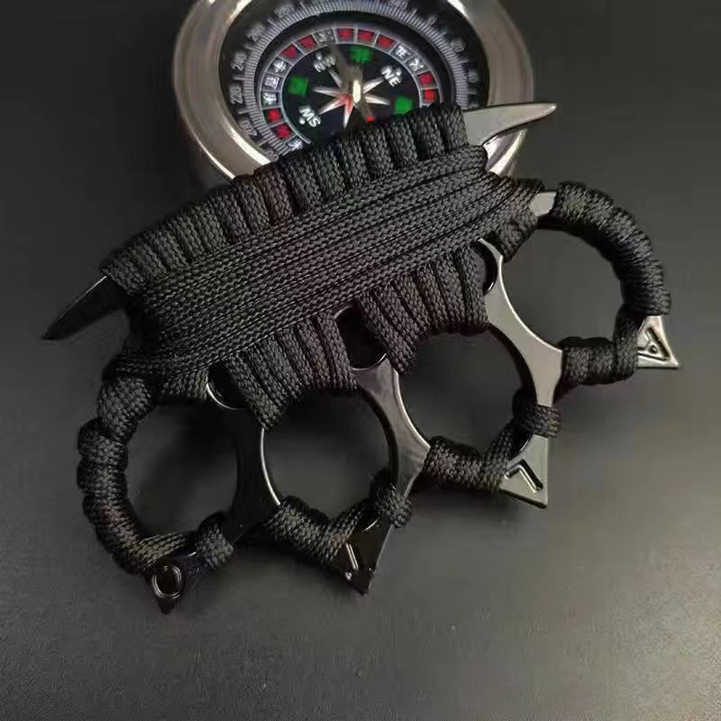 现货指虎四指拳套防身手撑v子车载破窗自保戒指环逃生拳扣防狼神