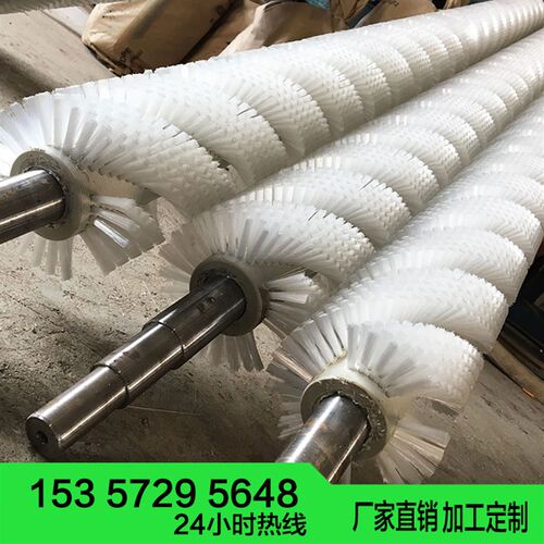 滚筒刷定做滚毛刷钢丝刷毛刷辊工业家不锈钢辊 厂钢丝刷 拉丝缠绕