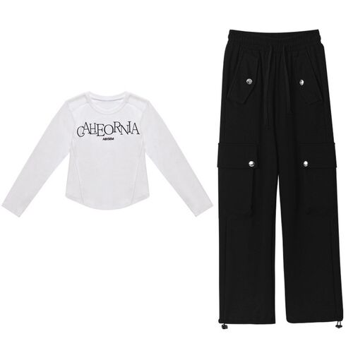 工厂销杨丽萍春秋曳步舞广u场舞长裤 新款运动健身工装裤子 女鬼