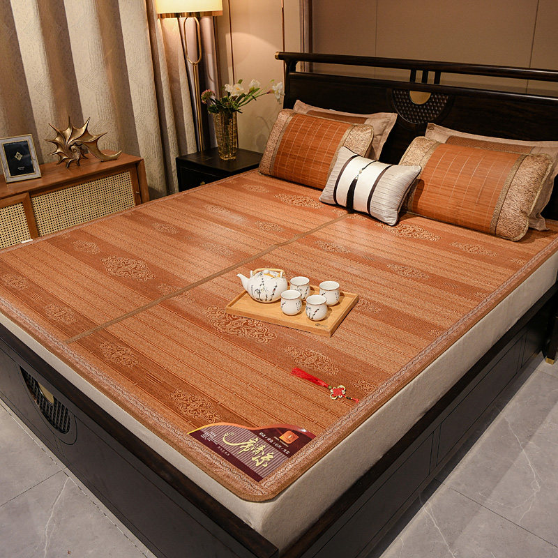 夏季竹席凉席1.8m1.5/2米床双面折叠可水洗单人学生宿舍藤.凉席0.,床上用品,竹席,淘宝优惠券,粉丝福利购,淘宝优惠卷