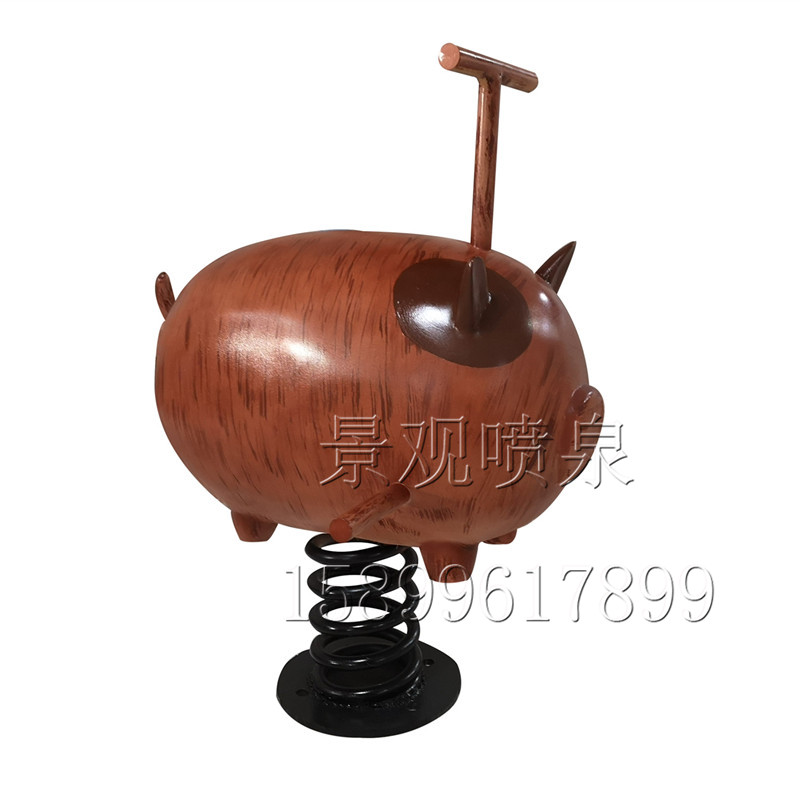 工厂销可定做玻璃钢旋转木马x儿童玩具摇摇车摆件室内外小孩坐骑