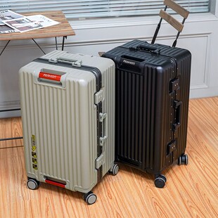 37开行李箱拉链款多功能结实耐用铝框旅行箱女大容量拉杆箱男20寸