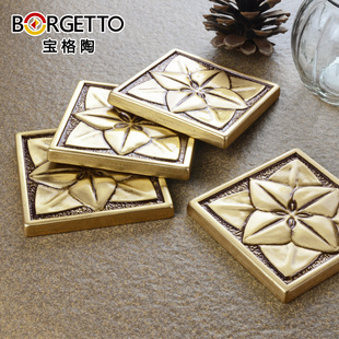宝格陶铜砖 客厅地砖角花玄关背景墙花片 金属小花砖瓷砖配件方砖