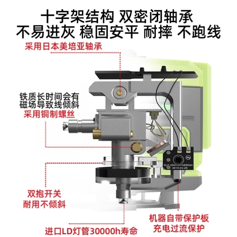 强光绿外线室外超亮进口12线水平F仪绿光高精度强光墙地一体机
