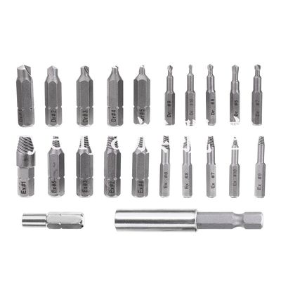 推荐22Pcs Damaged Stripped Screw Extractor Set 适用于Broken