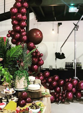 72pcs Burgundy Pink Latex Balloon Arch Kit For Wedding Enga