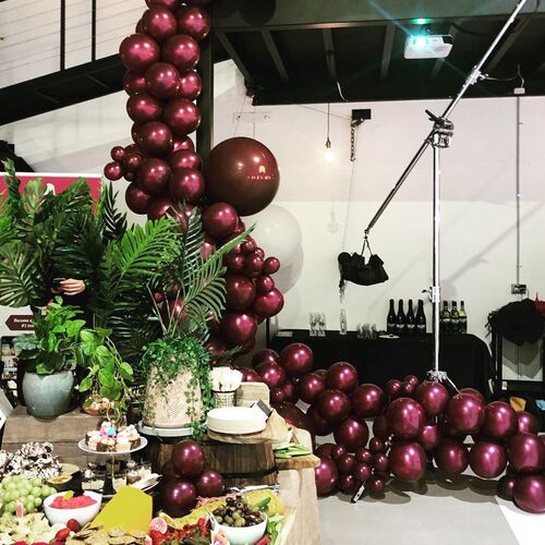 72pcs Burgundy Pink Latex Balloon Arch Kit For Wedding Enga
