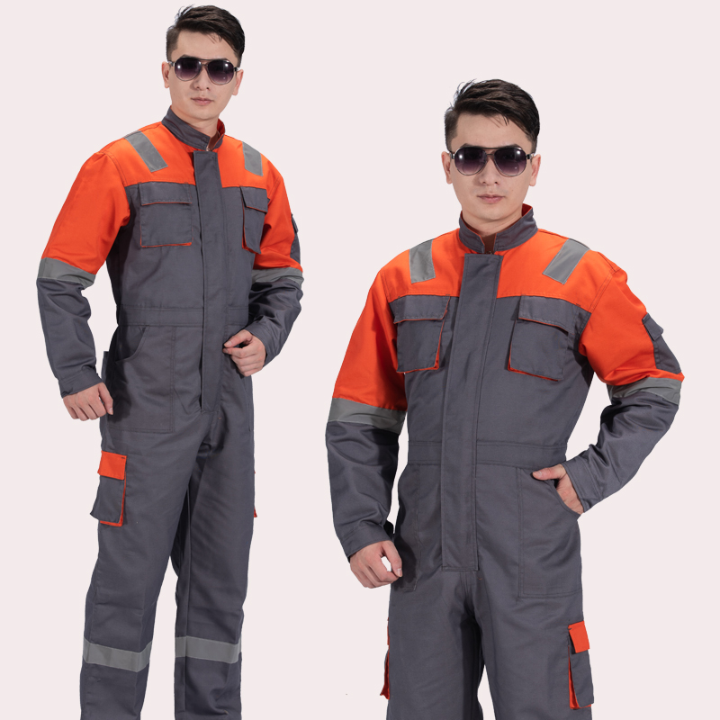 时尚连体工作服立领连体汽修服防尘防污养殖场服喷漆赛车飞行服