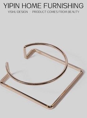 样板房间摆件餐厅餐巾扣皮质金属道具展厅轻奢装饰品现代简约