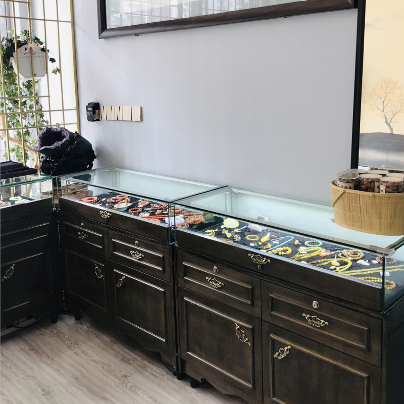 实木饰品展示柜玉器柜珠宝柜精品首饰展柜玻O璃陈列柜珠宝首饰柜