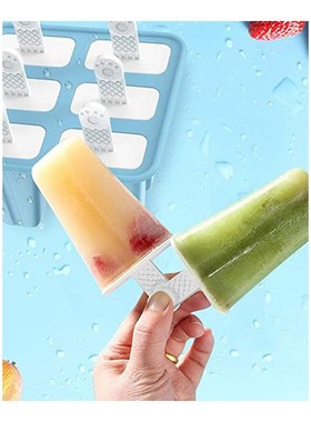 6 Pieces Popsicle Mold Silicone BPA Free IcePop Form Molds R