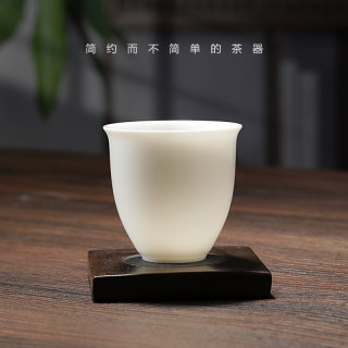 德化白瓷茶杯家用6只装陶瓷小杯子10个羊脂玉品茗杯功夫茶具配件