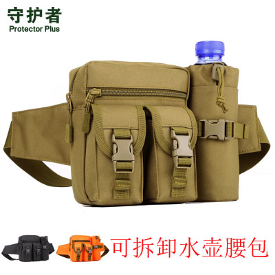 热销户外水壶腰包多功能胸包男运动防水路亚弹弓实用战术包耐磨工