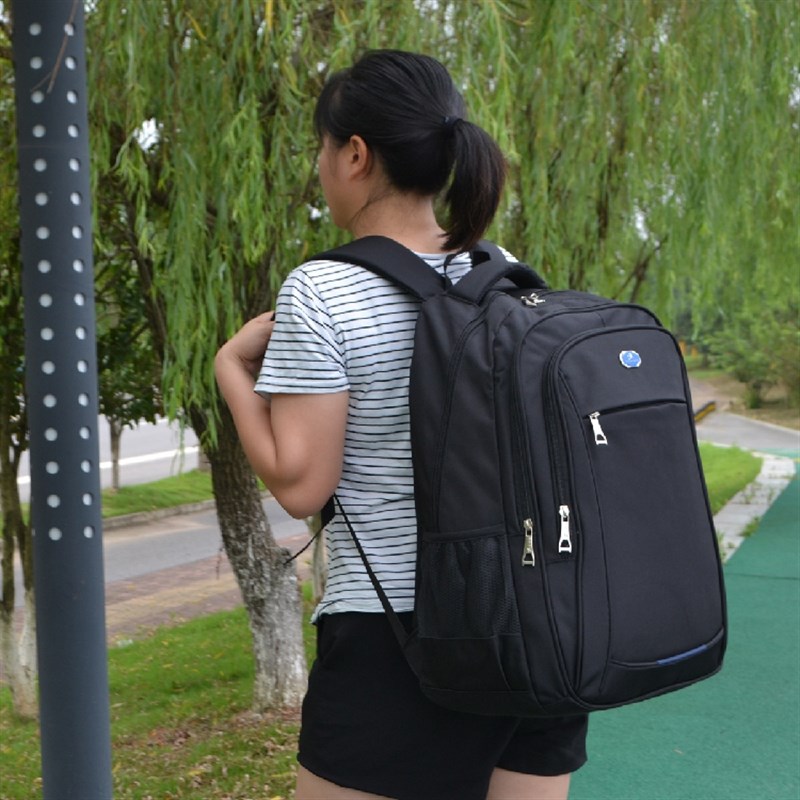 双肩包男旅行简约旅游商务休闲电脑书包轻便业务定制印logo字背包