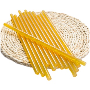 高粘手工热熔透明超粘胶棒黄色热溶胶条黑色胶棒11mm7m环保热熔胶