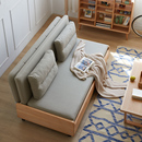 实木沙发床两用小户型可折叠单双人经济型推拉坐卧多功能伸缩床