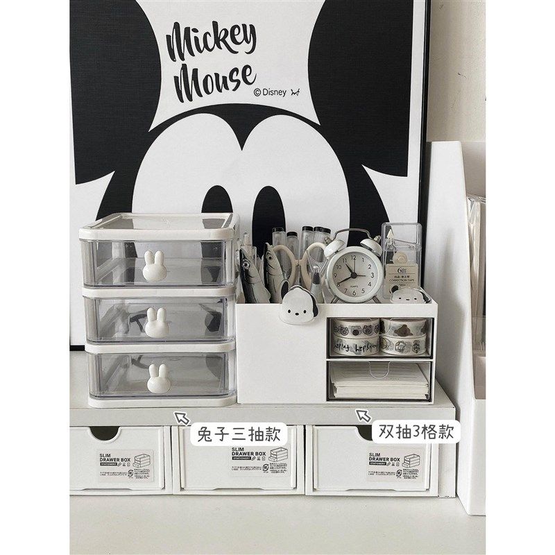 桌面收纳盒亚克力学生文具笔筒办公室宿舍书桌置物架抽屉式小杂u.,橡塑材料及制品,亚克力/有机玻璃,淘宝优惠券,粉丝福利购,淘宝优惠卷