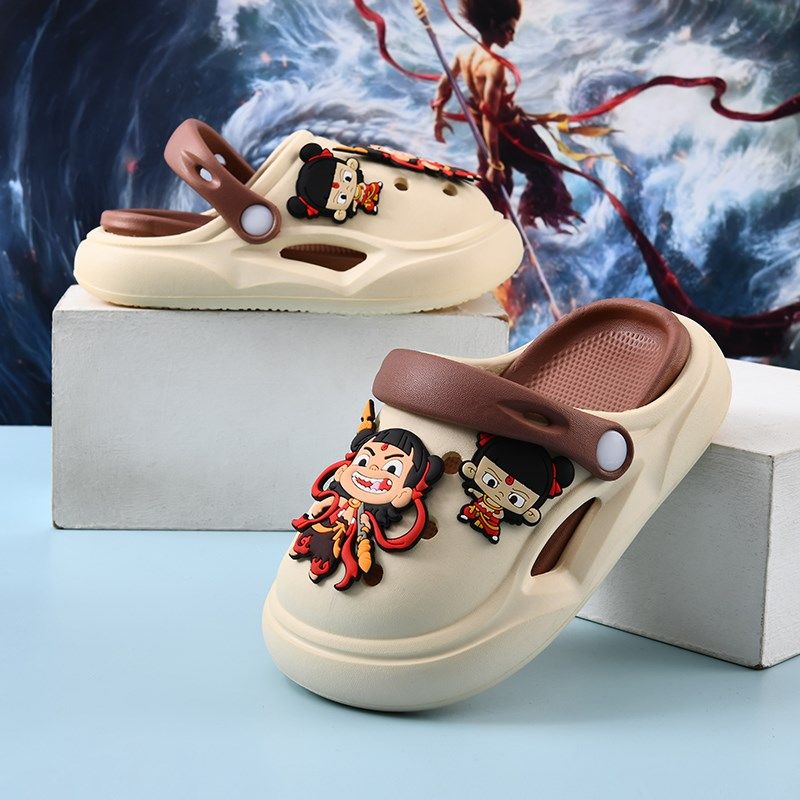 哪吒儿童洞洞鞋男童拖鞋夏季防滑卡通新款亲子居家室内男孩凉拖鞋,童鞋/婴儿鞋/亲子鞋,儿童凉拖鞋,淘宝优惠券,粉丝福利购,淘宝优惠卷