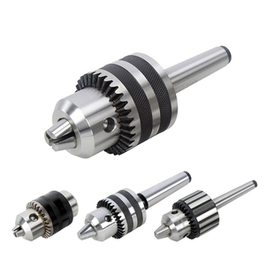 小型机床尾座钻夹头 铣床台钻自锁紧 夹具 车床尾座夹头莫氏123号