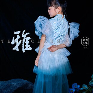 儿童摄影服装影楼拍照主s题纱裙公主裙礼服女童花童钢琴蓬蓬走秀