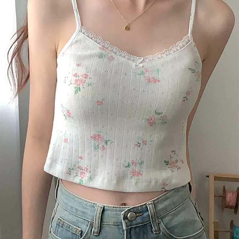 Speed 8Colors Корейский стиль Ins Camisole для женщин сексуальное кружево, короткий