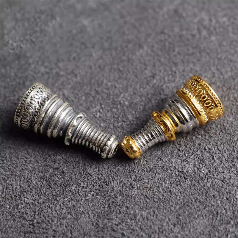 新品文玩藏传佛珠念珠S925纯银佛塔镀金佛塔星月菩提凤眼菩提佛塔