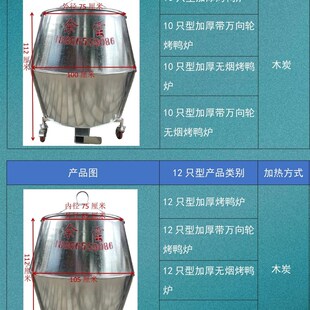 余雷 推荐 木炭烤鸭炉商用手工白铁皮双层保温烤鸭烤炉加厚烧烤炉