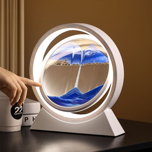 流沙画摆件自动翻转北欧送礼物沙漏摆件高端3d立体流沙画工艺品