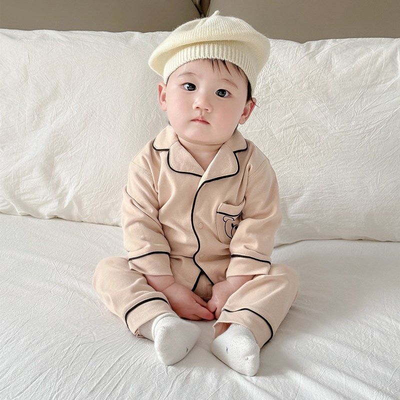 宝宝居家服套装洋气小童无骨男春秋季睡衣婴幼儿分体二件套