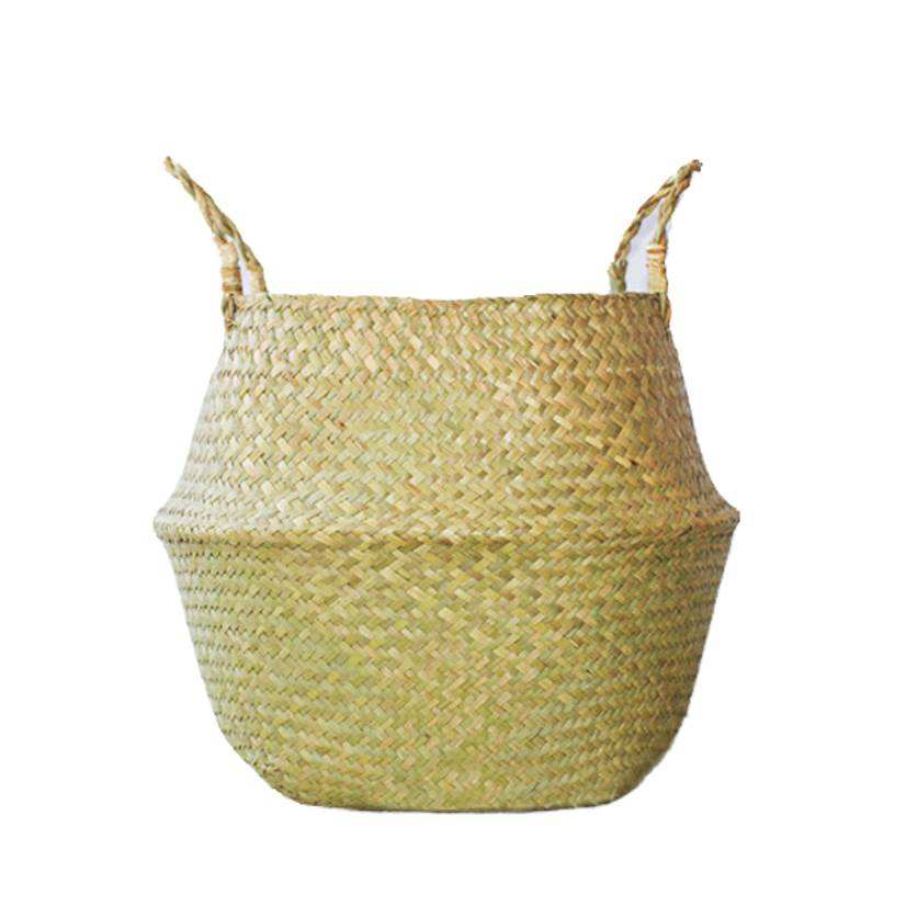 促销Rattan Wicker Storage Basket Foldable Floor Flower Pots