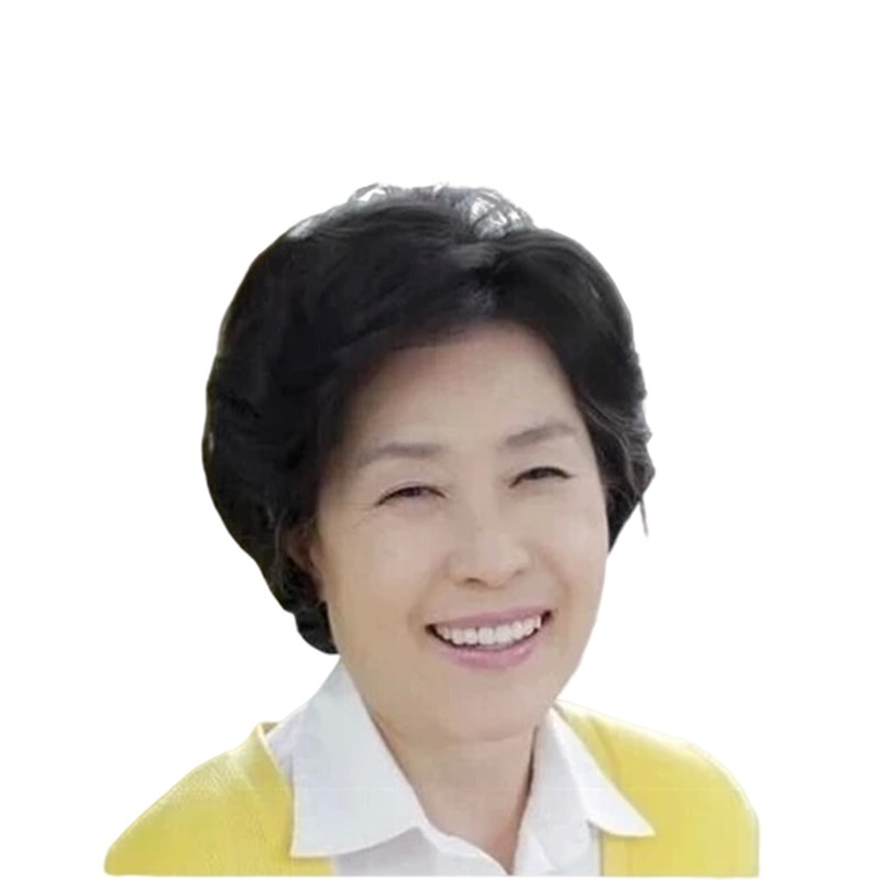 真人发丝中老年人真发假发女短发女式F假发 短卷发化疗妈妈假发套
