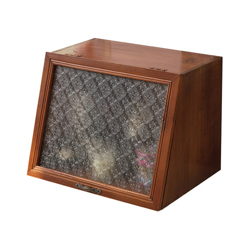 复古实木桌面抽屉式收纳盒木质化妆品水乳展示柜茶具茶杯整理盒子