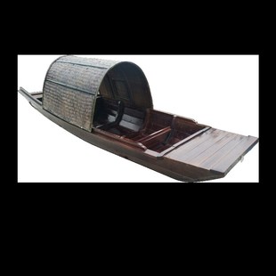 速发乌篷船仿古乌篷船木船装饰木船观光船手划船摇橹船渔船道具船