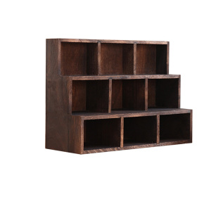 9QXC实木茶杯架多宝阁置物架收纳柜功夫博古架茶壶架茶宠茶具配件