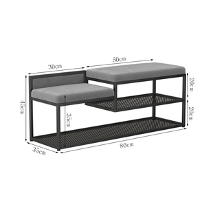 架铁艺长条凳进门 柜坐凳一体入户可坐鞋 凳家用鞋 急速发货门口换鞋