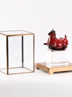 新中式陶瓷招财马摆件售楼处酒店办公桌摆设客P厅茶室玄关家居饰