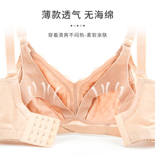 大码補乳文胸薄款全罩杯大胸防下垂200斤孕妇大罩杯孕期内衣J夏季