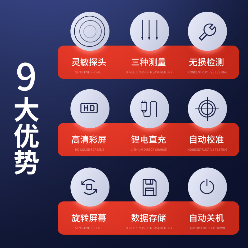 漆膜仪汽车检测涂层测厚仪高精度测厚仪漆面检测仪测漆仪验车神器