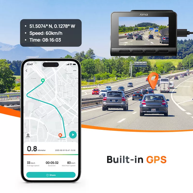 70mai A810 4K видеорегистратор CAM CAM CAM CAM DVR GPS ADAS 24H парковочный регистратор