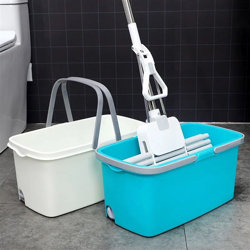 洗拖把桶长方形可摺叠平板拖布桶单桶拖地提桶塑料方桶家用墩布桶