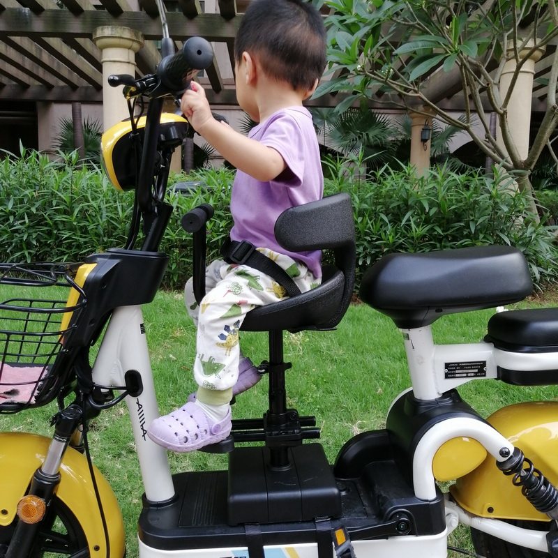 新品电动自行车儿童安全座椅前置婴儿宝宝小O孩小型踏板电瓶车通
