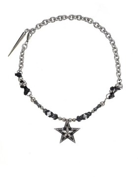 日本亚文化y2k陨m石星芒设计高级感超硬核中性朋克项链女锁骨链夏