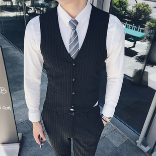 男士修身c春秋潮男个性西装马甲夜店韩版发型师坎肩小马夹工作服