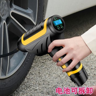汽车充气泵手持无线智能数显车载打气泵轮胎便携式 打气电池可拆卸