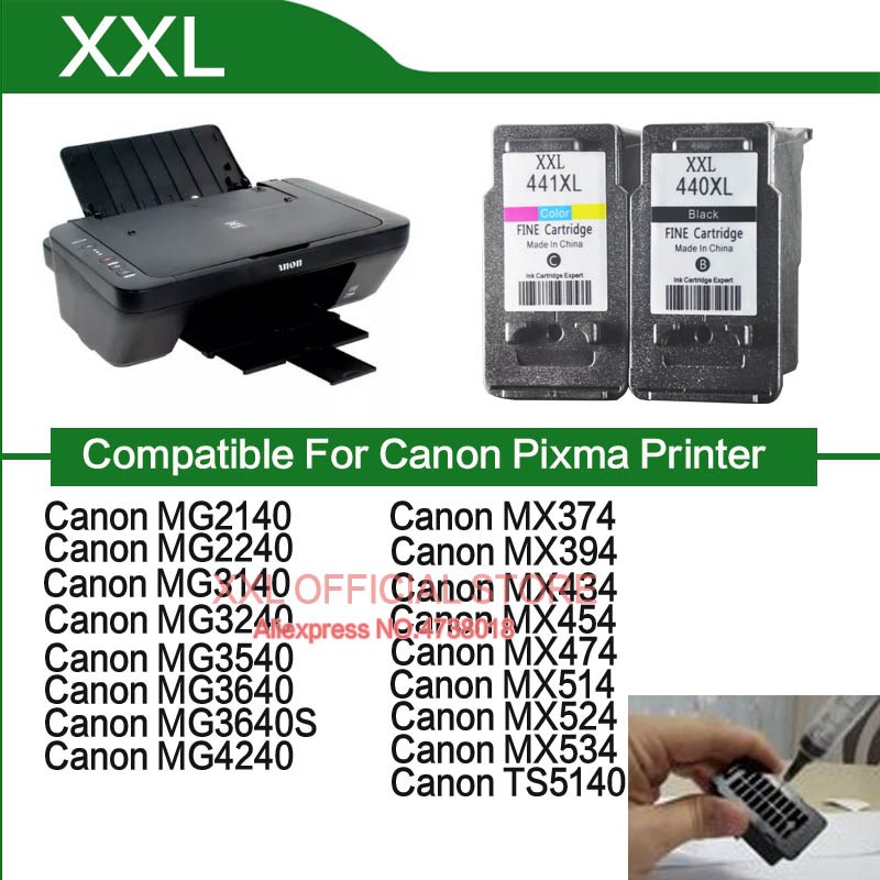 新品PG440 PG-440 CL-441 ink Cartridge for Canon PIXMA MG2140