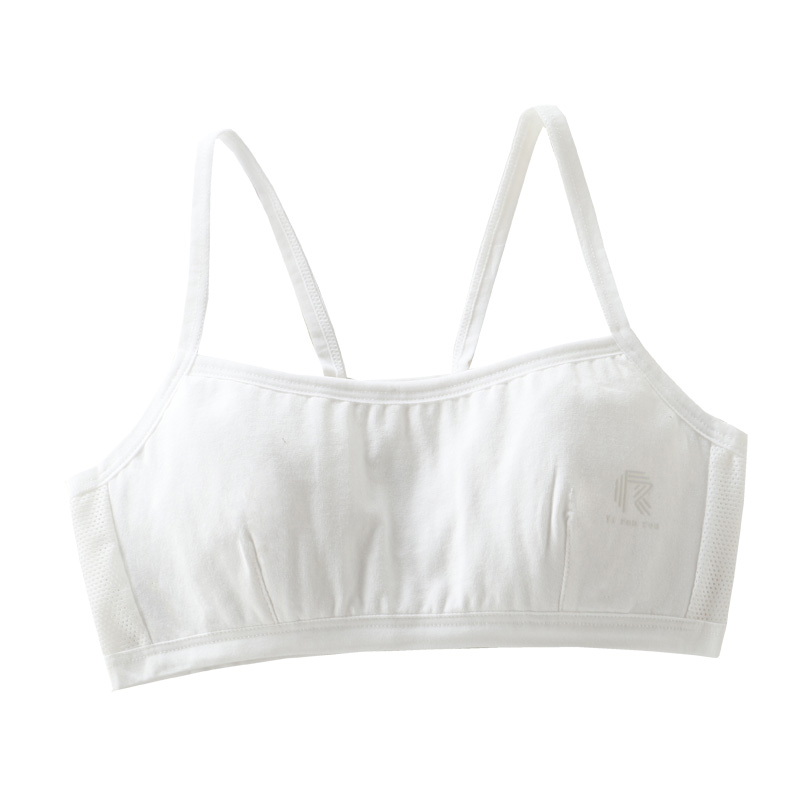 纯棉女童内衣小背心发育期小学生吊带抹胸女孩9-12T-15岁大童文胸