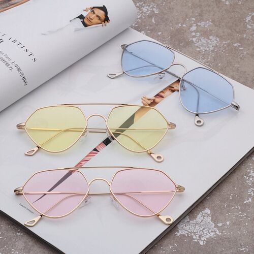 工厂销Fashion Men Women Metaly Frame Sunglasses Protective e