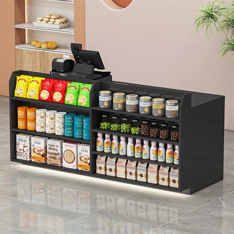 吧台店铺小型柜台超市收银台x便利店柜台桌展示架奶茶店前台接待